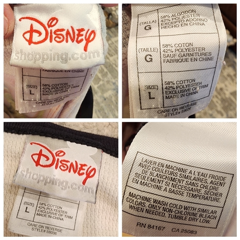 Disney Mickey Mouse Thermal‎ Pajamas Set. Size large. - Picture 2 of 16